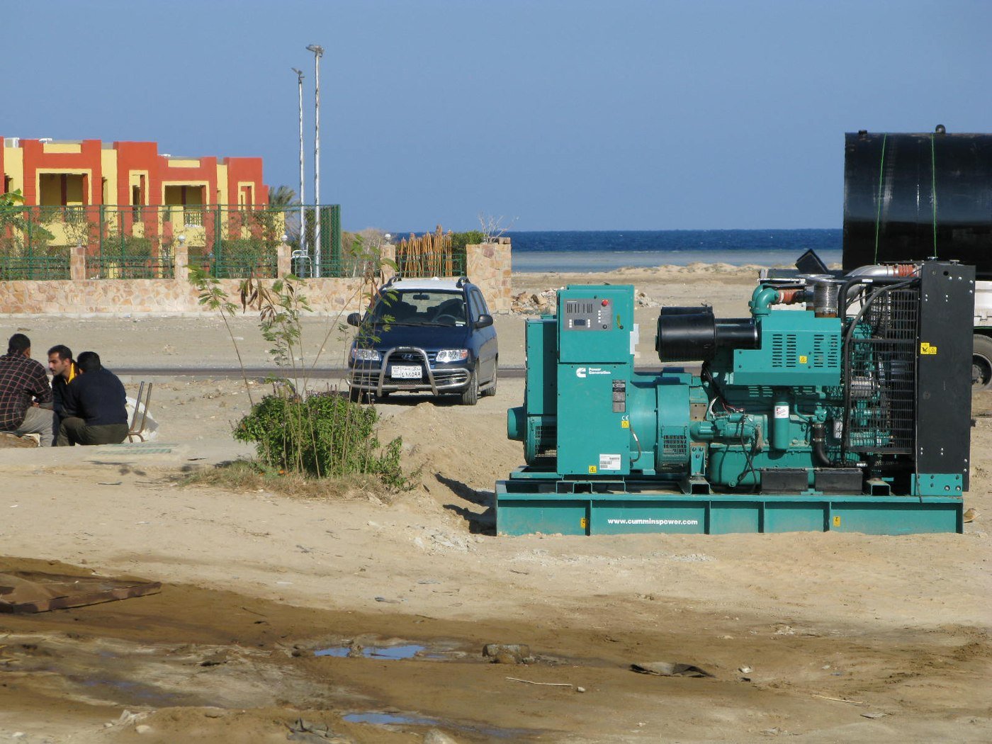 Large diesel generator set used for off-grid backup power.