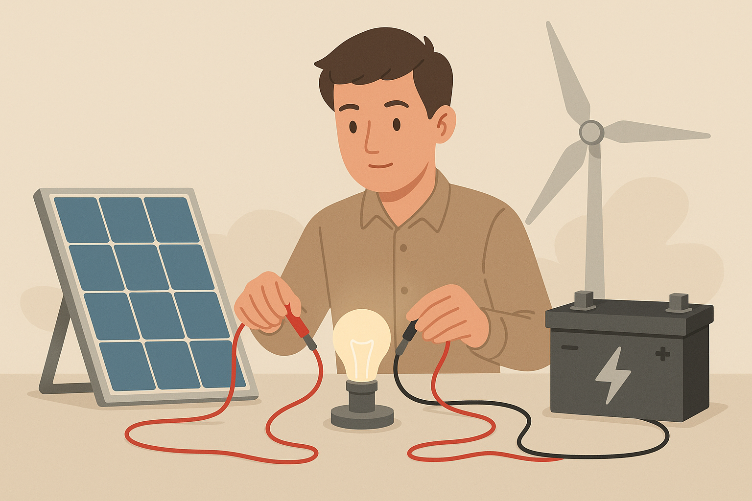 DIY off-grid energy sources including wind, hydro, pedal power, and solar.